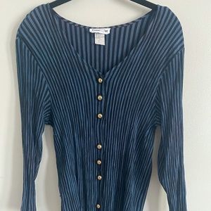 Vintage Long Sleeve Accordion Top